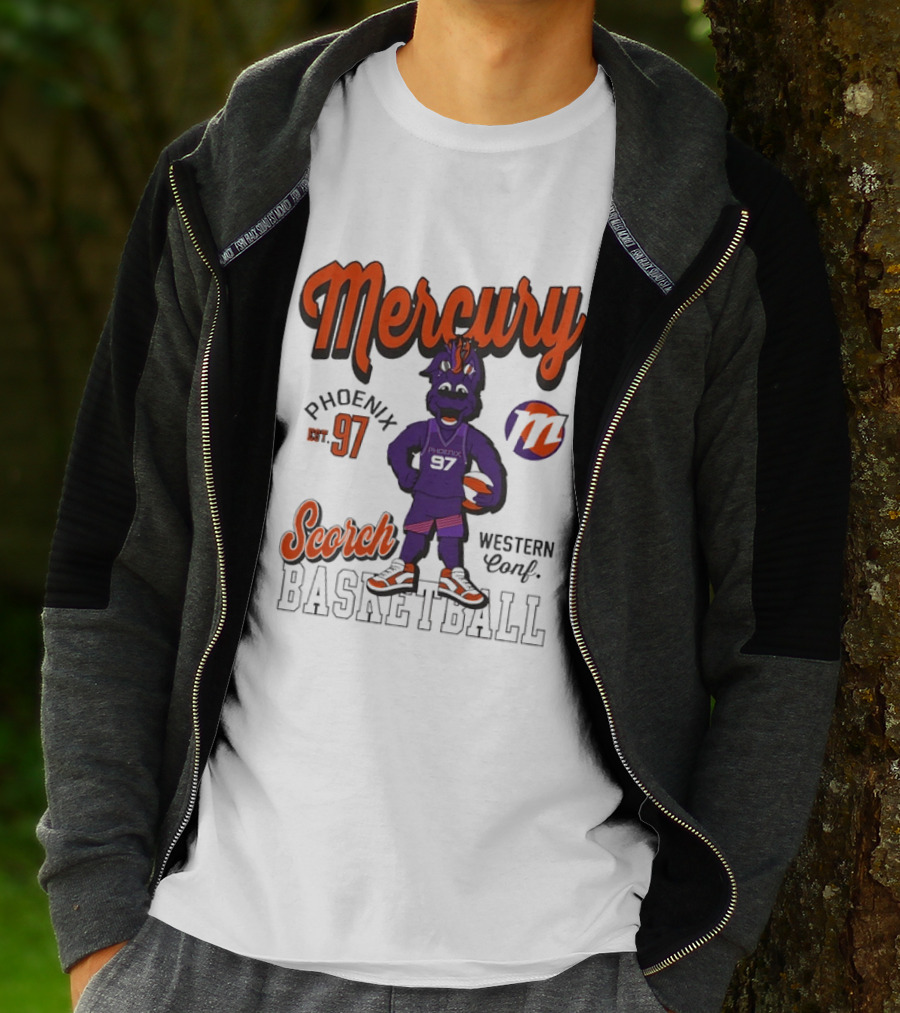 Mercury Phoenix 97 Scorch Western Conf Basketball T-Shirt