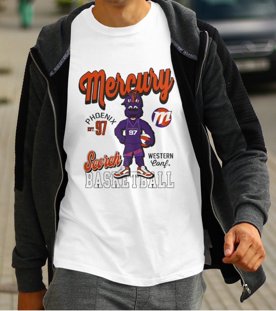 Mercury Phoenix 97 Scorch Western Conf Basketball T-Shirt