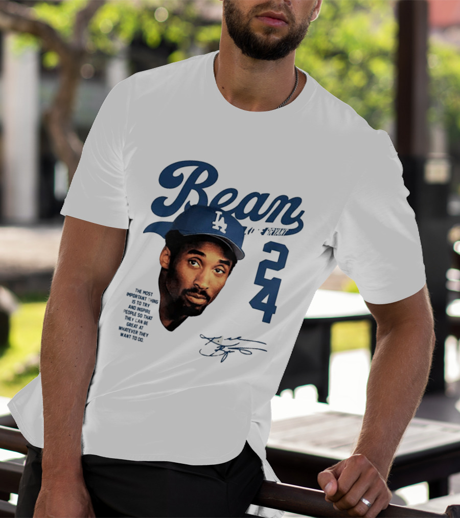 Puka Nacua Wears Bean Kobe Bryant Dodgers 24 T-Shirt