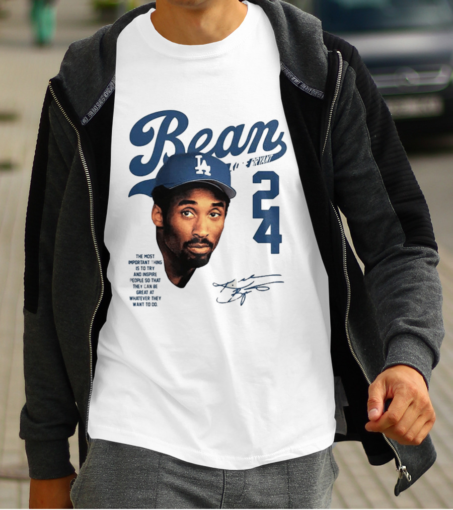 Puka Nacua Wears Bean Kobe Bryant Dodgers 24 T-Shirt
