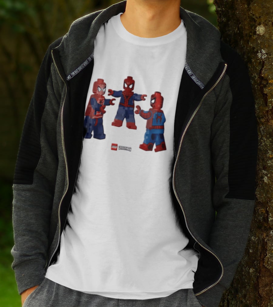 LEGO Spider Man Three Figures Meme Poses T-Shirt
