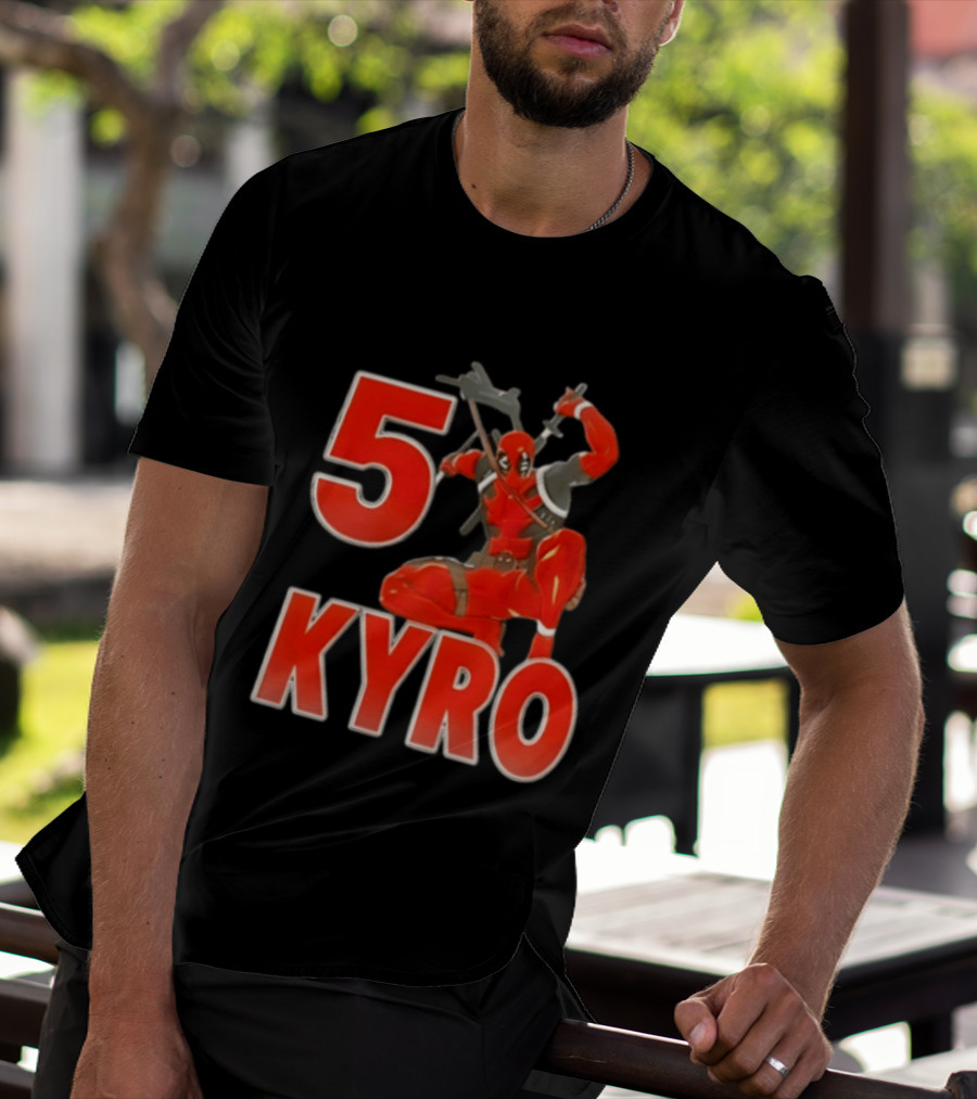 5 Kyro Crouching Deadpool With Swords T-Shirt