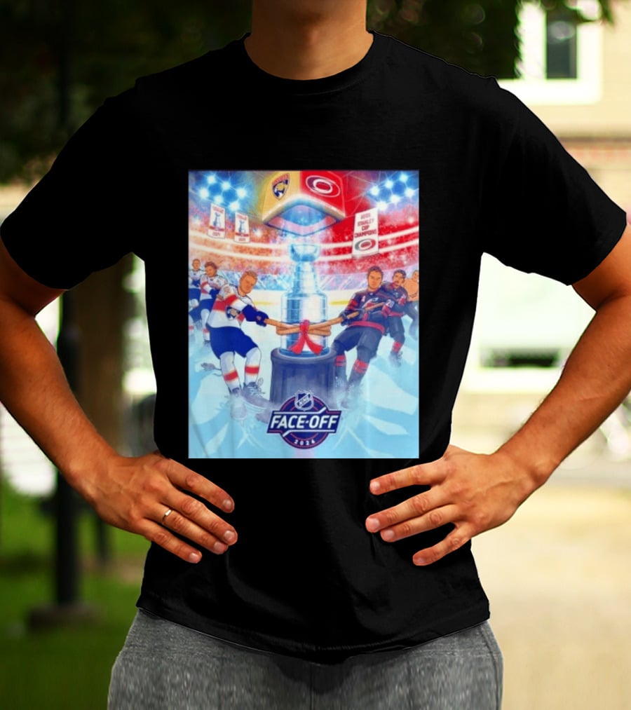 NHL Face Off 2026 Stanley Cup Florida Panthers Vs Carolina Hurricanes Ice Hockey Showdown T-Shirt