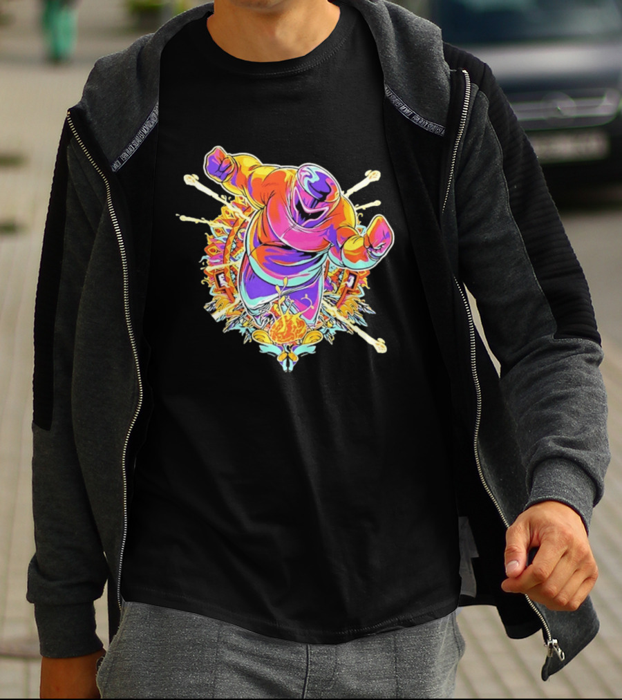 Colorful Psychedelic Boxer With Mandala And Brain Explosion T-Shirt