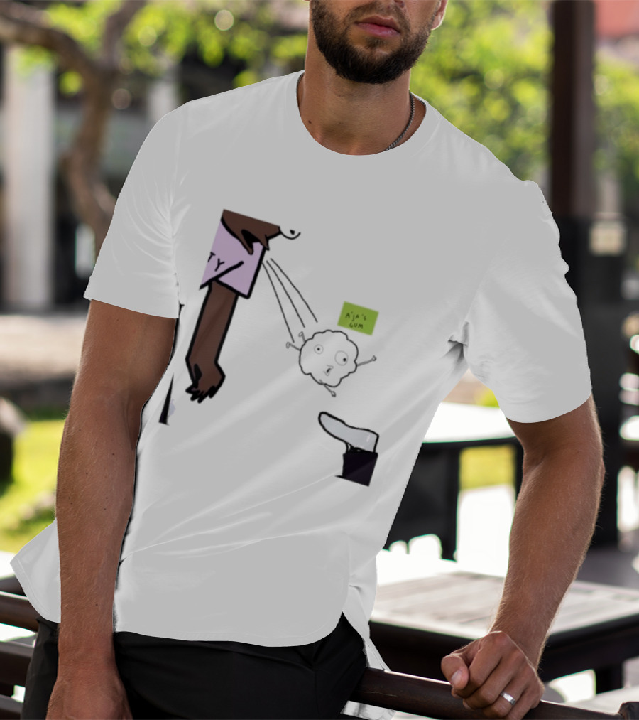 A'ja Wilson Pregame Gum Out Of Her Mouth Cartoon Style Humor T-Shirt