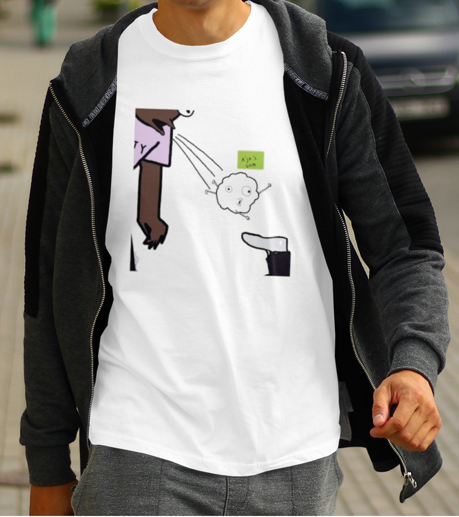 A'ja Wilson Pregame Gum Out Of Her Mouth Cartoon Style Humor T-Shirt