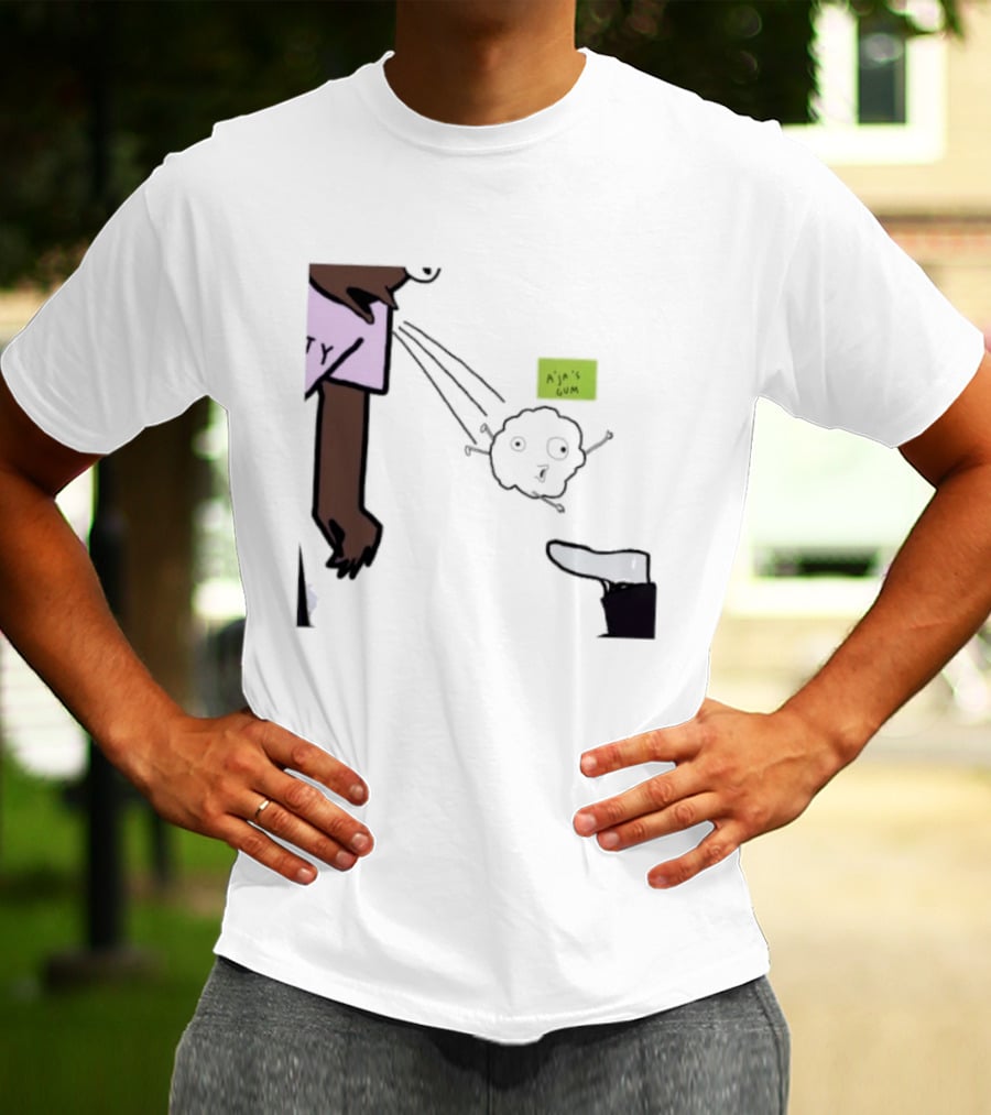 A'ja Wilson Pregame Gum Out Of Her Mouth Cartoon Style Humor T-Shirt