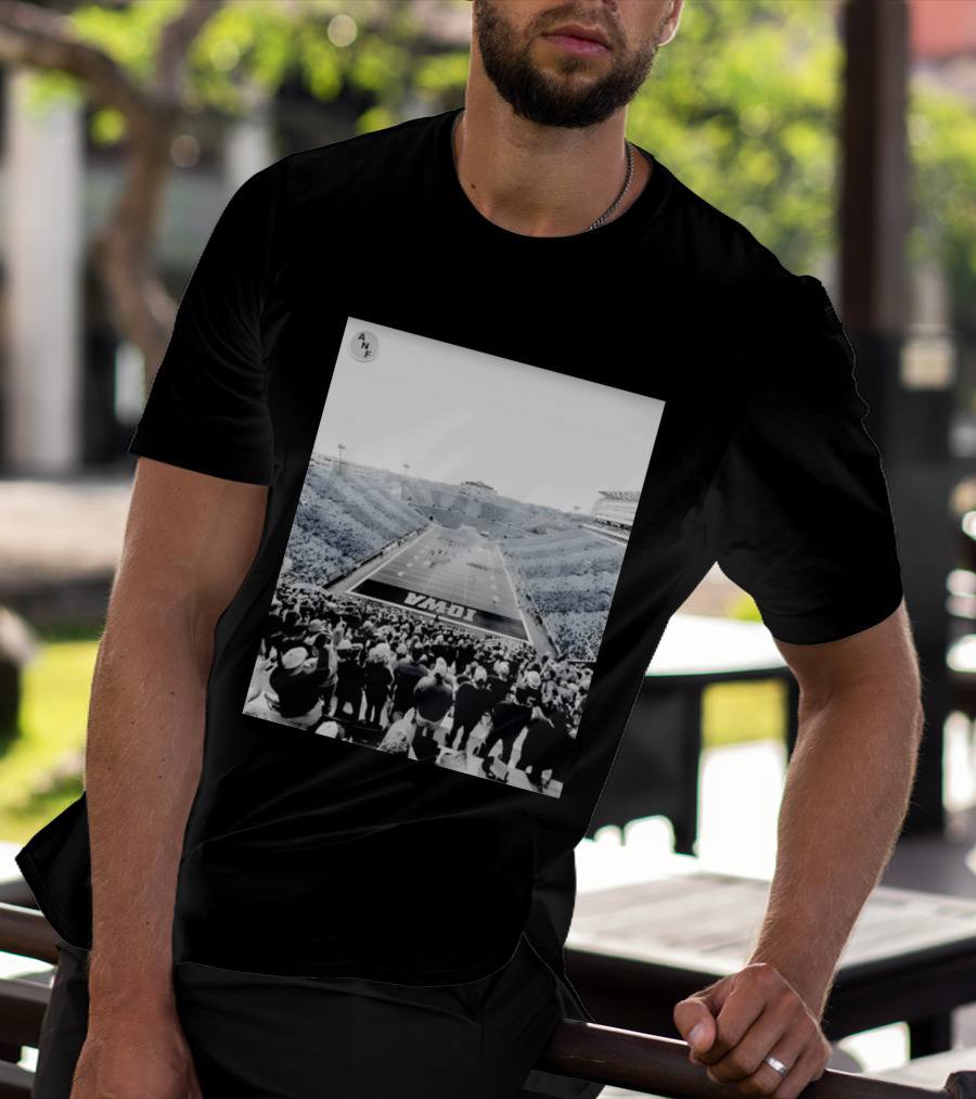 Iowa Football ANF Black And Gold Spirit Game Stadium View T-Shirt