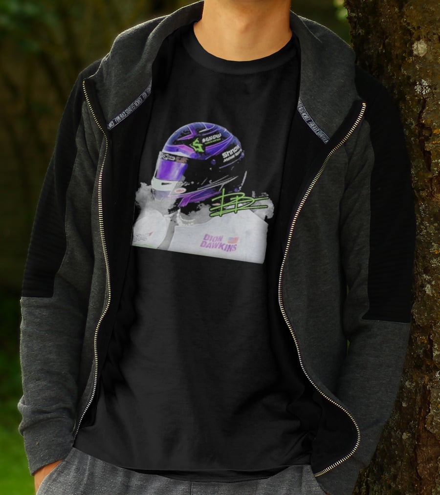 Soul Motorsports Dion Dawkins Racing Helmet Signature T-Shirt