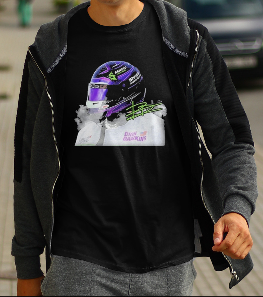 Soul Motorsports Dion Dawkins Racing Helmet Signature T-Shirt