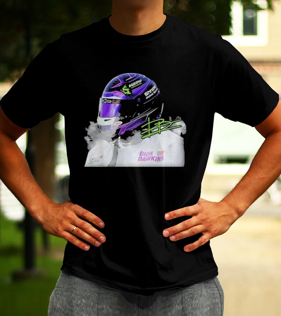 Soul Motorsports Dion Dawkins Racing Helmet Signature T-Shirt