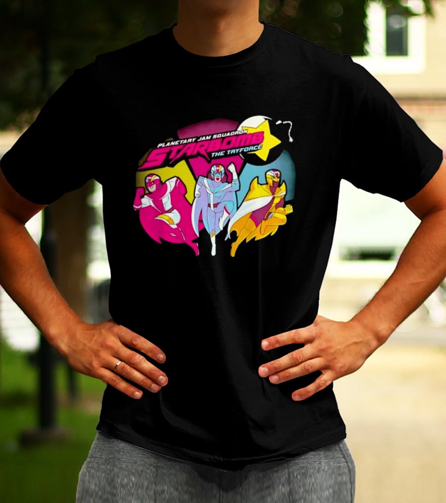 Planetary Jam Squadron Starbomb The Tryforce Retro Heroes T-Shirt