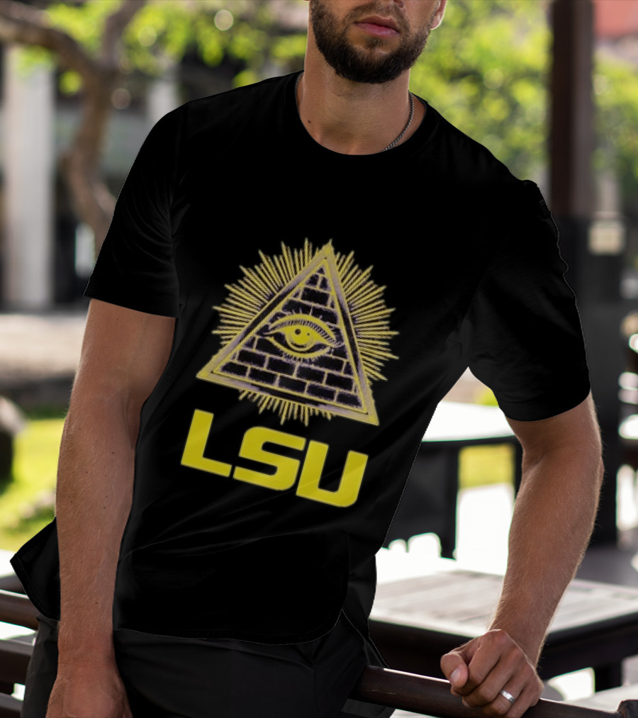 LSU Illuminati Eye Pyramid Tigers Louisiana State University T-Shirt