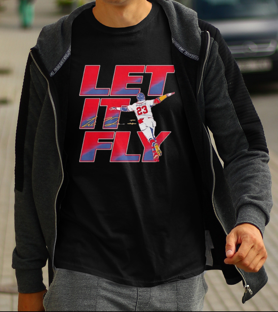 Let It Fly Michael Harris II 23 Atlanta Braves Baseball T-Shirt