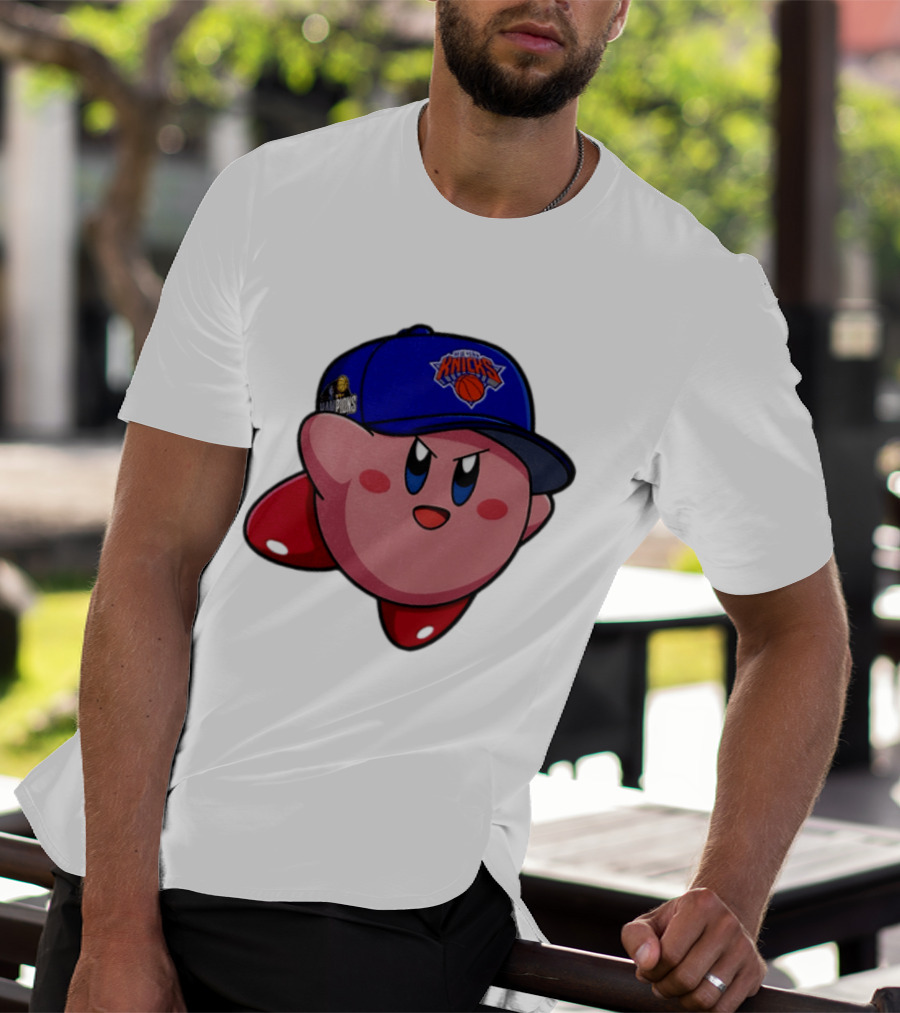 Kirby New York Knicks NBA Hat Featuring Team Colors And Finals Patch T-Shirt