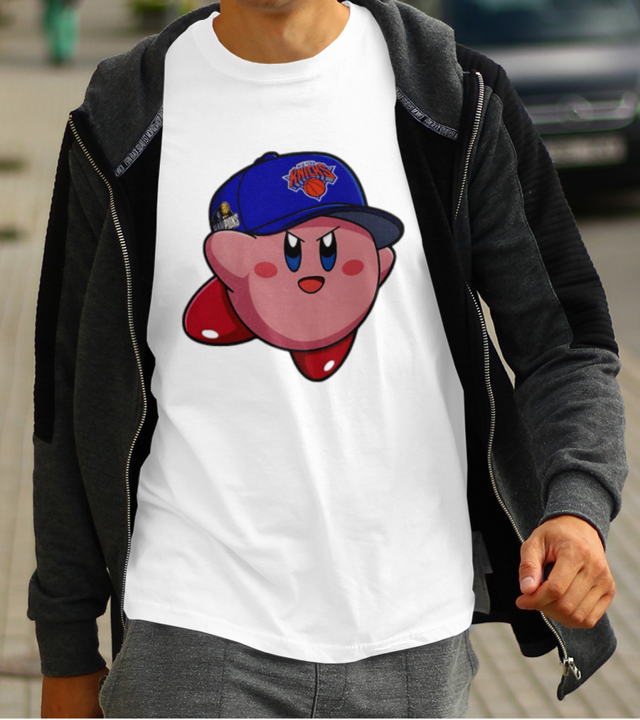 Kirby New York Knicks NBA Hat Featuring Team Colors And Finals Patch T-Shirt