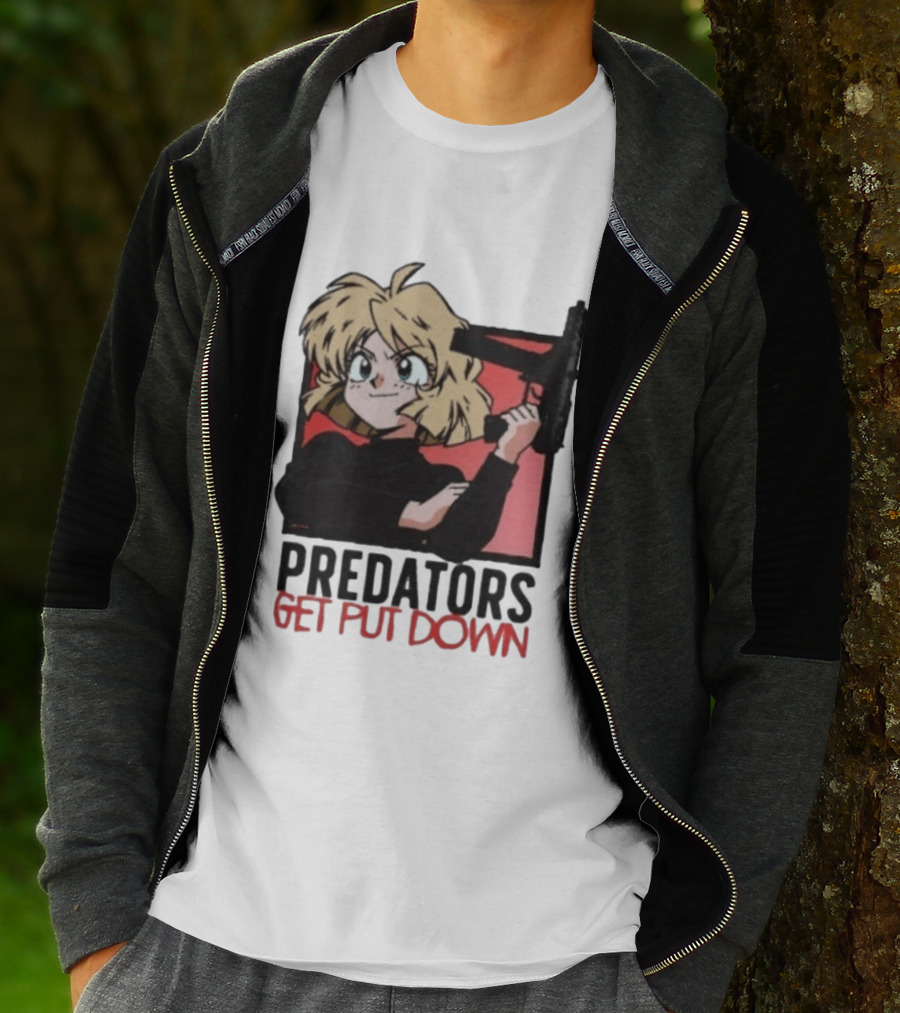 Predators Get Put Down Minnie May Gunsmith Cats Anime T-Shirt