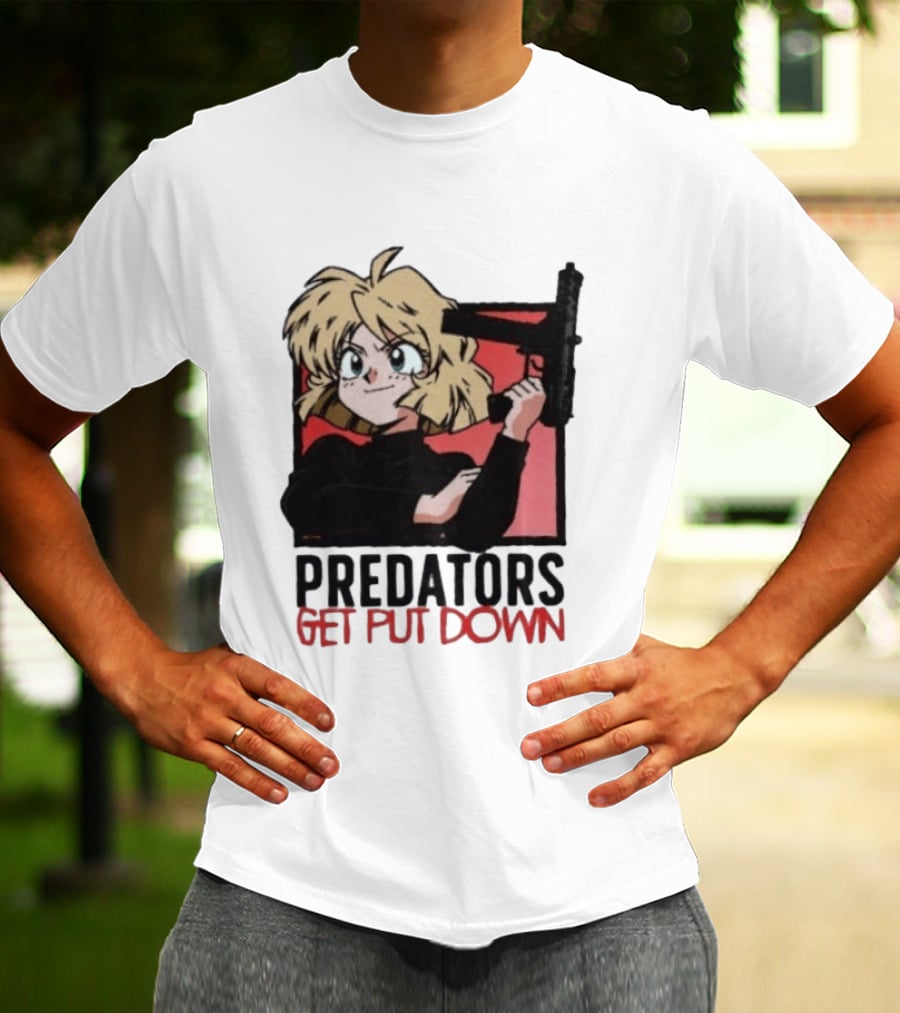 Predators Get Put Down Minnie May Gunsmith Cats Anime T-Shirt