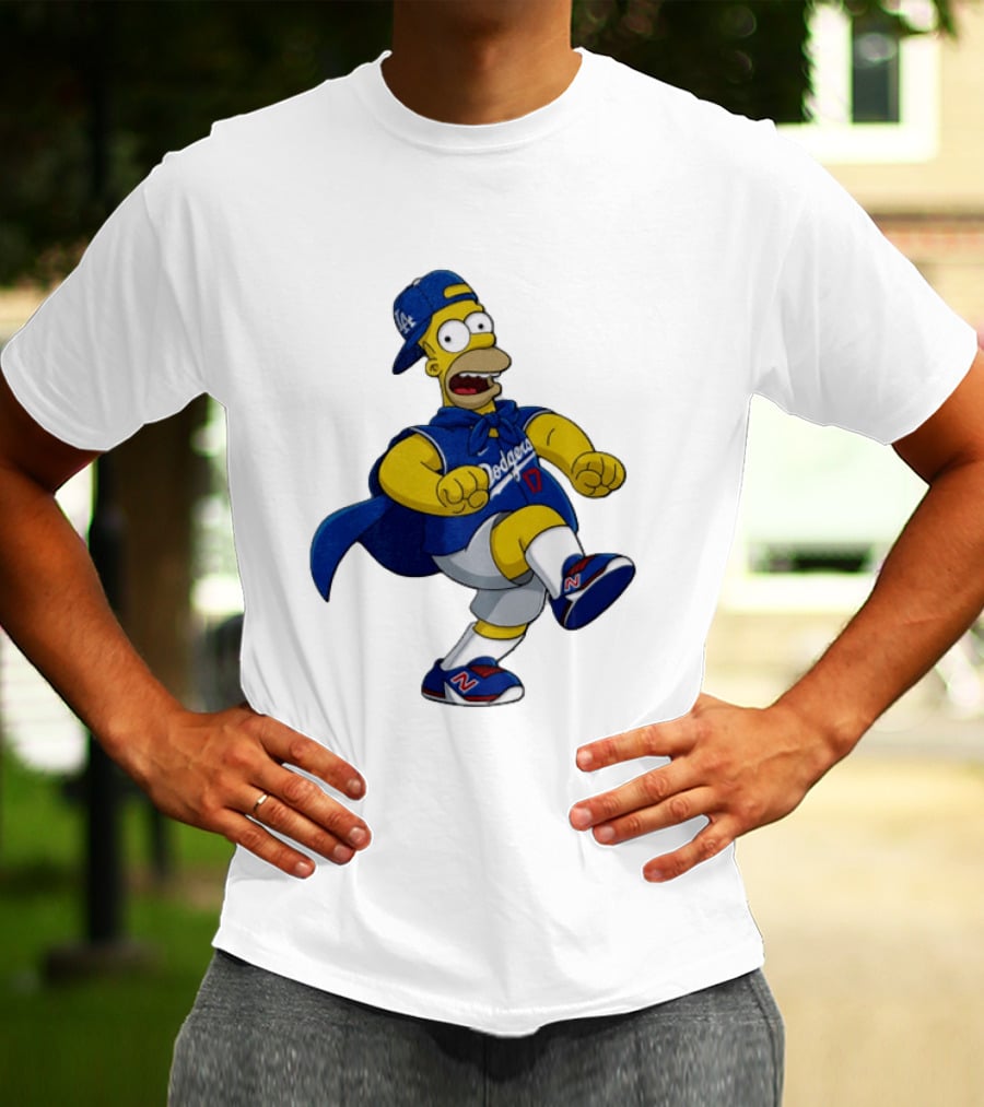 Shohei Ohtani Homer Simpson Los Angeles Dodgers MLB Cartoon T-Shirt
