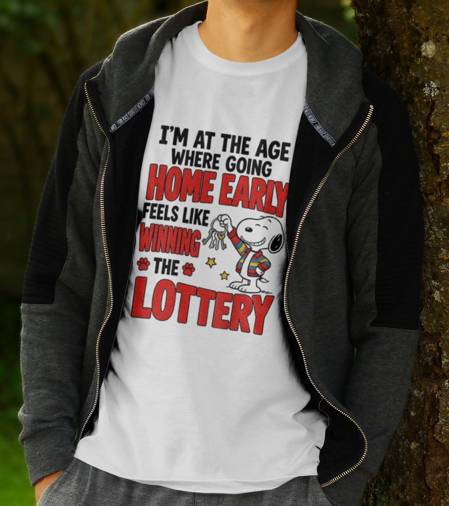 Snoopy Going Home Early Feels Like Winning The Lottery T-Shirt