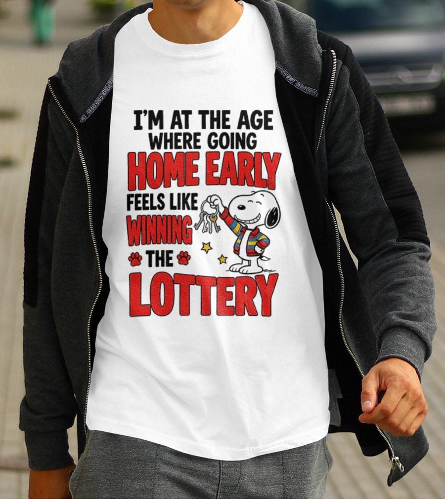Snoopy Going Home Early Feels Like Winning The Lottery T-Shirt