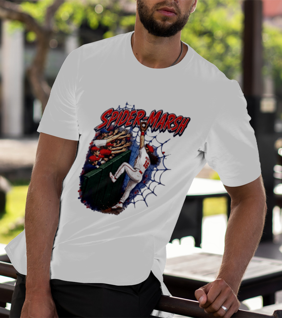 Spider Marsh Brandon Marsh Philadelphia Phillies Baseball Catch Action T-Shirt