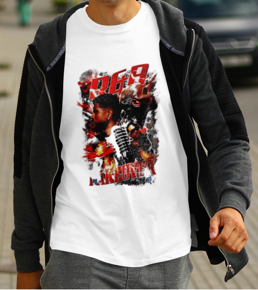 Usher Chris Brown R&B Takeover Singing Lightning Collage T-Shirt