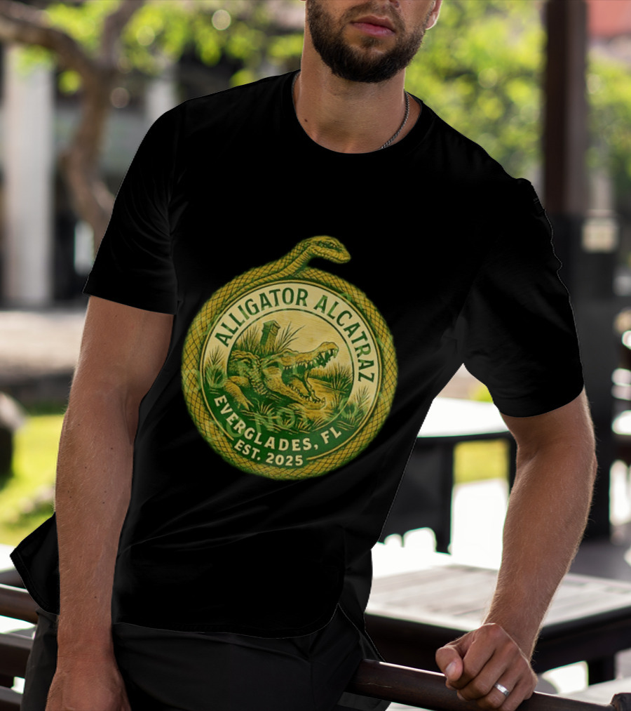 Alligator Alcatraz Everglades Florida Est. 2025 Snake And Reptile T-Shirt