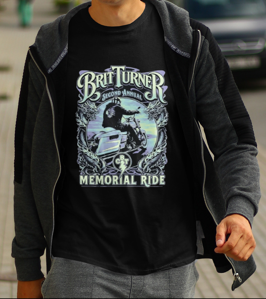 Brit Turner Second Annual Memorial Ride May 16th 2026 Dragon's Tail Motorcycle Event BCT T-Shirt