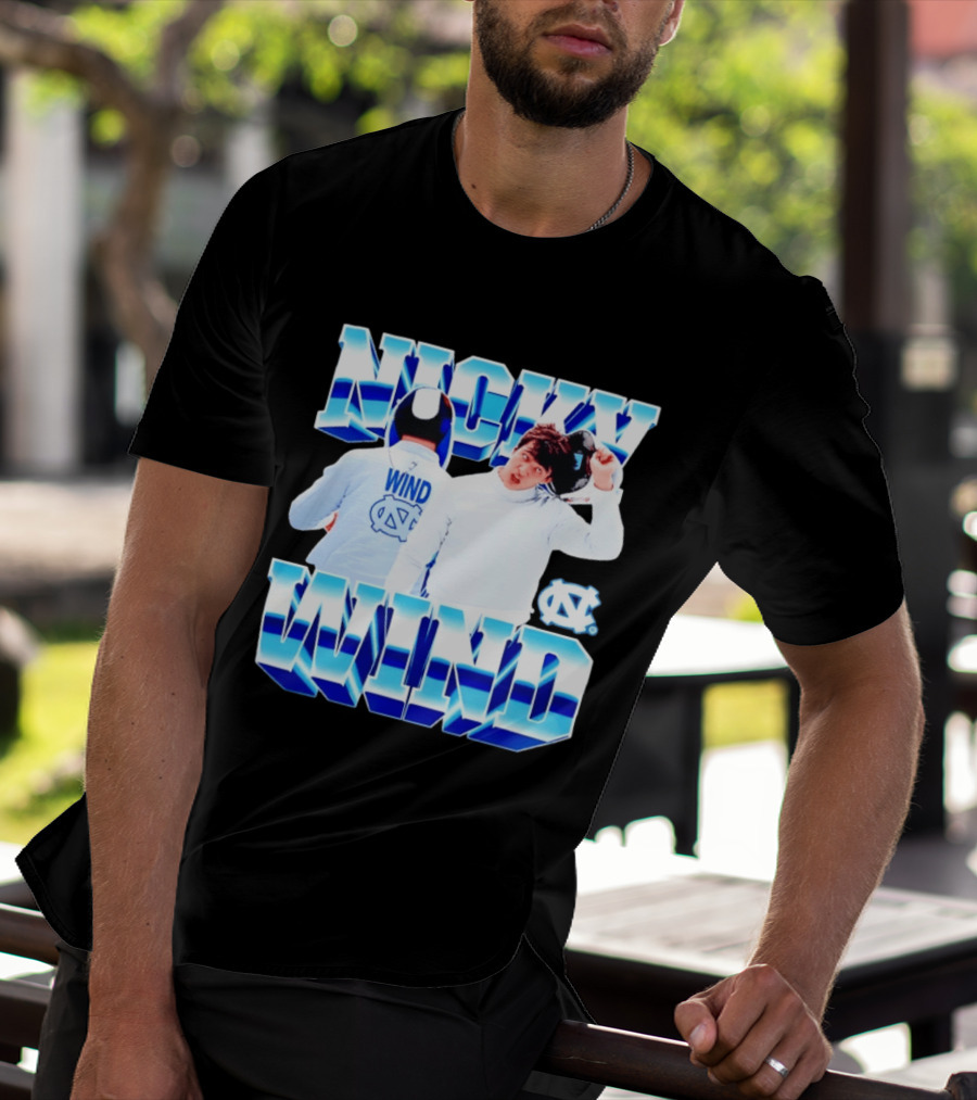 Nicky Wind North Carolina Fencing UNC Tar Heels T-Shirt
