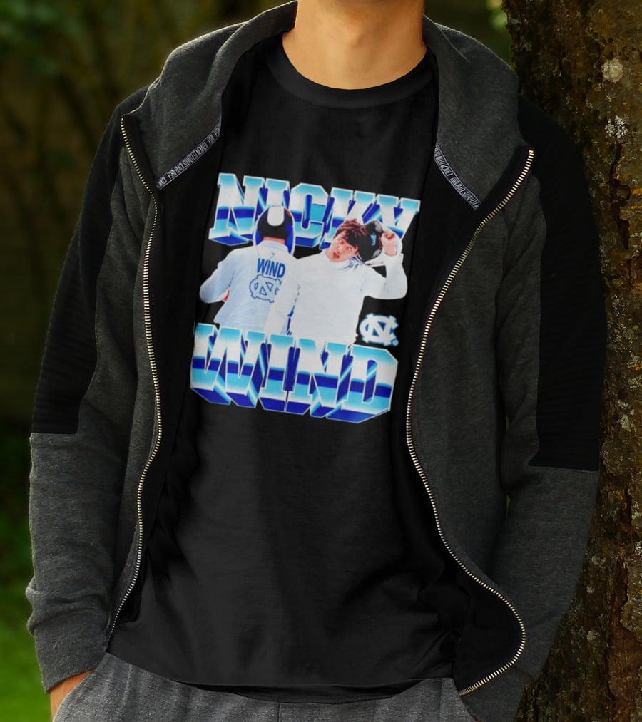 Nicky Wind North Carolina Fencing UNC Tar Heels T-Shirt