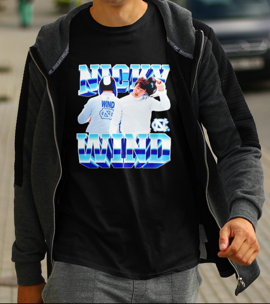 Nicky Wind North Carolina Fencing UNC Tar Heels T-Shirt