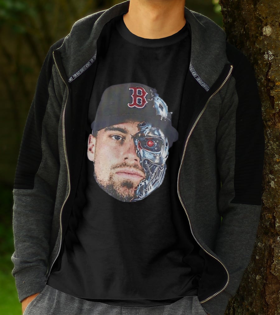 Caleb Durbin Boston Red Sox Cyborg Terminator Mashup T-Shirt