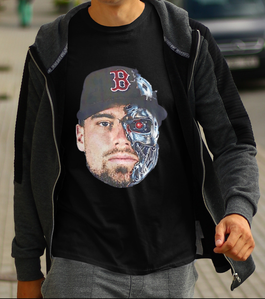 Caleb Durbin Boston Red Sox Cyborg Terminator Mashup T-Shirt
