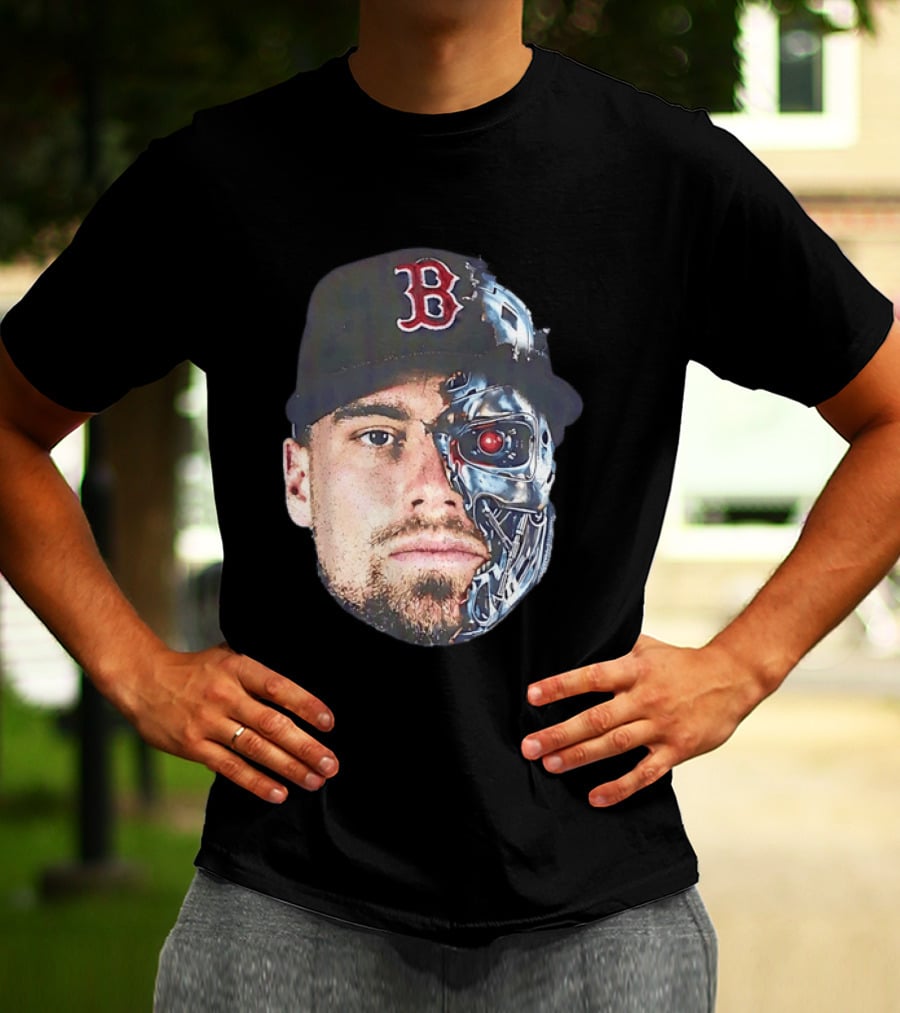 Caleb Durbin Boston Red Sox Cyborg Terminator Mashup T-Shirt