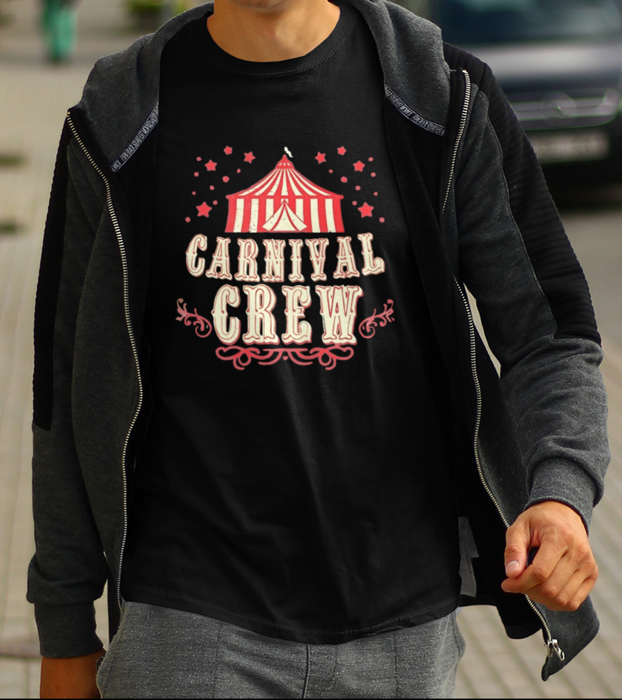 Carnival Crew Distressed Circus Tent Fair Vintage Look T-Shirt