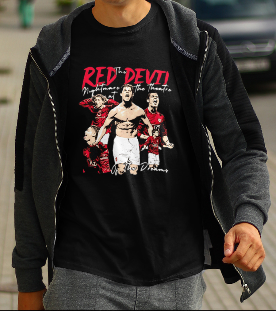 Red Devil Cristiano Ronaldo Manchester United Theatre Of Dreams T-Shirt