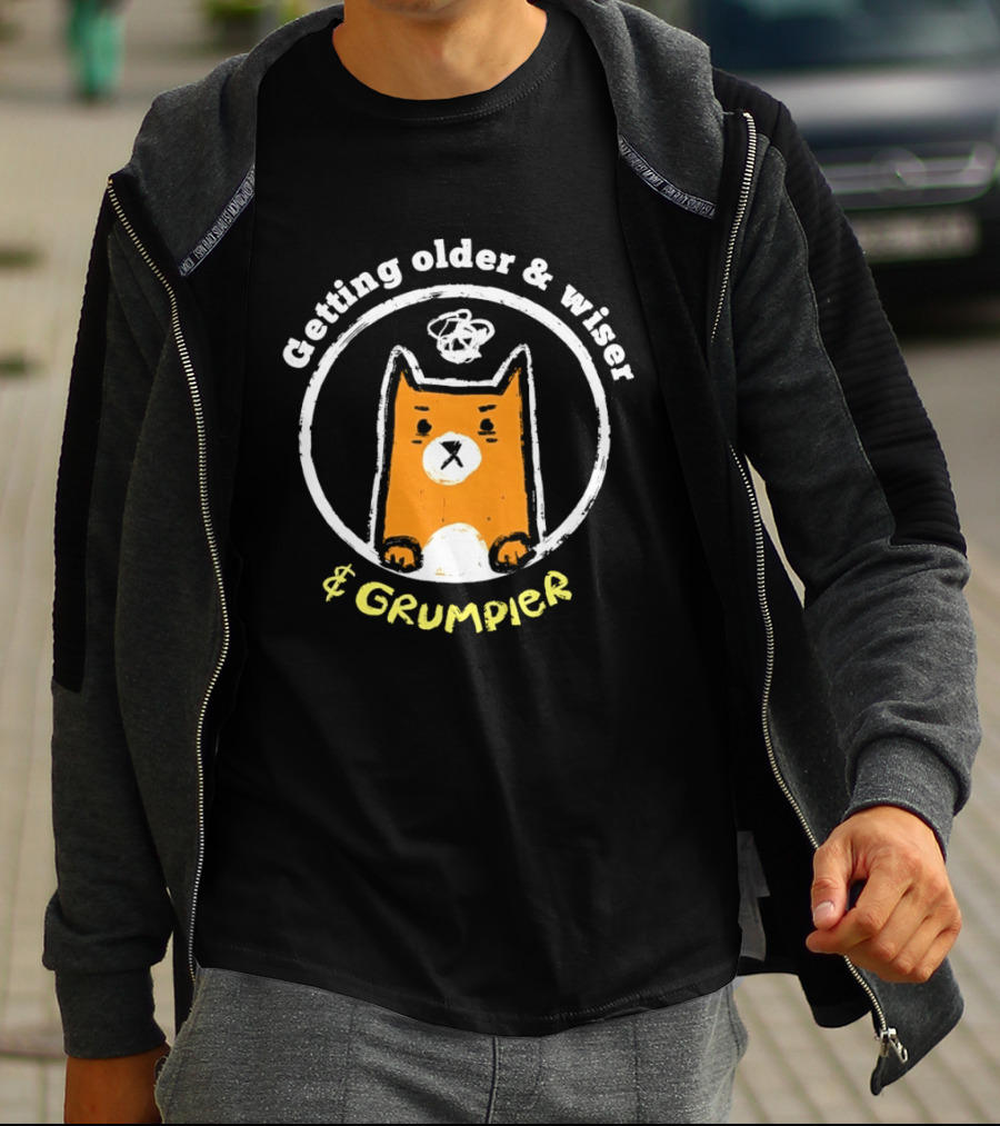 Getting Older And Wiser And Grumpier Cat Birthday T-Shirt
