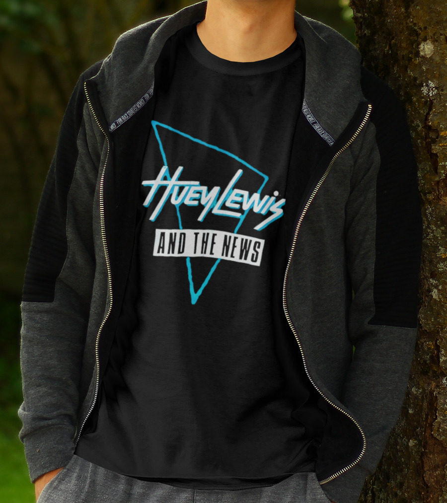 Huey Lewis And The News Retro Logo Triangular T-Shirt