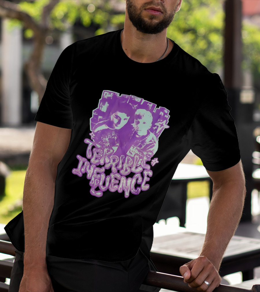 Dan And Phil Terrible Influence Purple Aesthetic T-Shirt