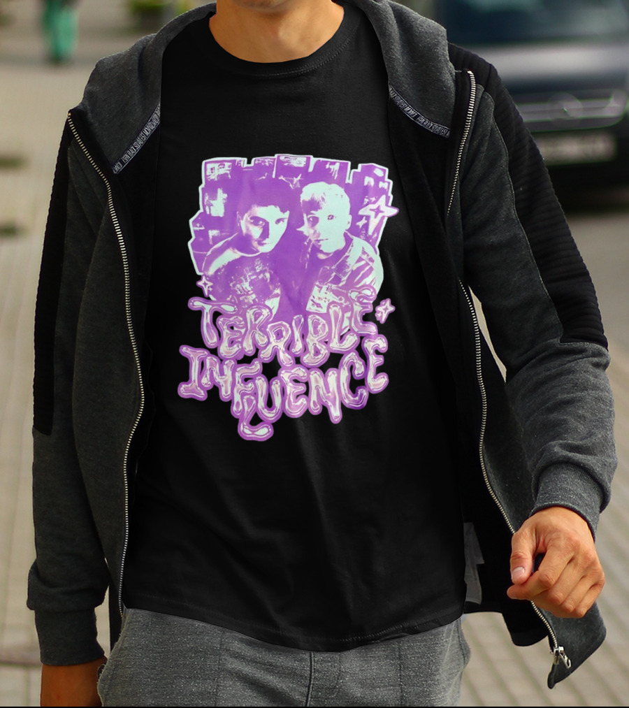 Dan And Phil Terrible Influence Purple Aesthetic T-Shirt