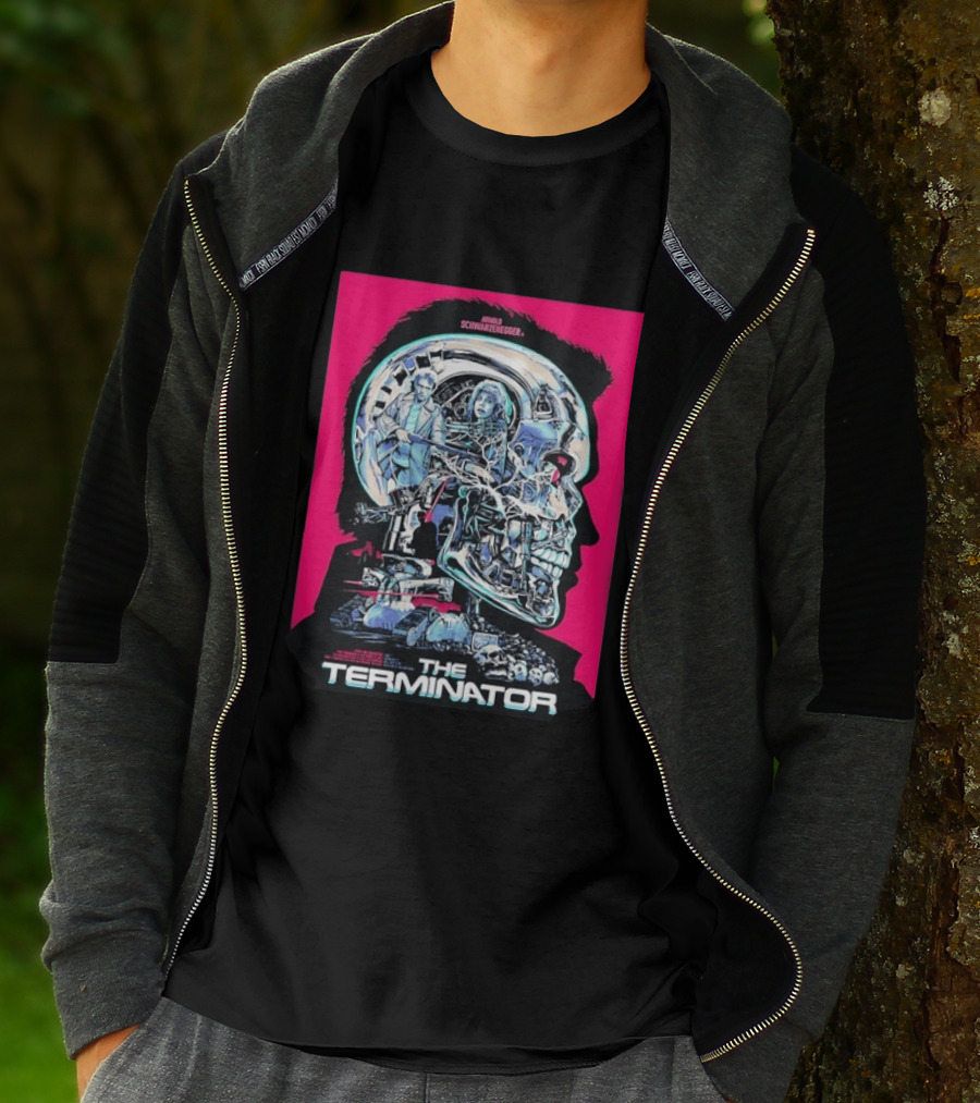 Arnold Schwarzenegger The Terminator Cybernetic Skull T-Shirt