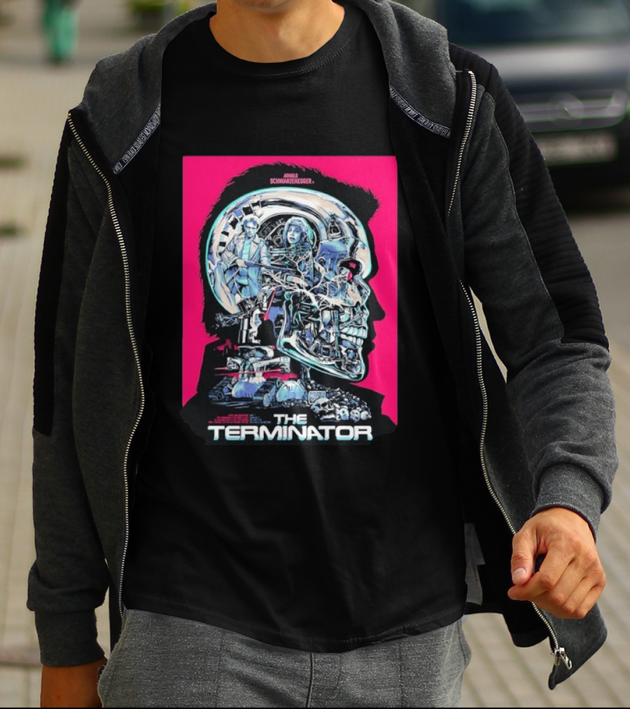 Arnold Schwarzenegger The Terminator Cybernetic Skull T-Shirt