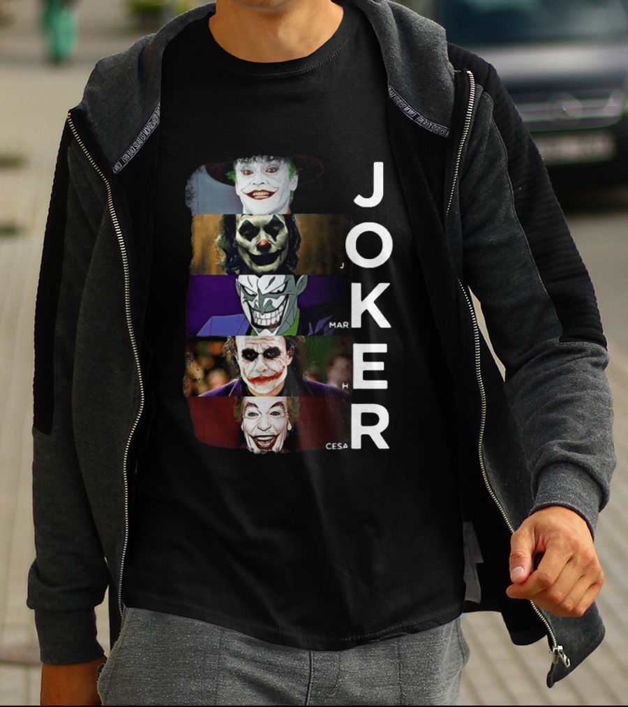 Joker Jack Nicholson Joaquin Phoenix Mark Hamill Heath Ledger Cesar Romero T-Shirt