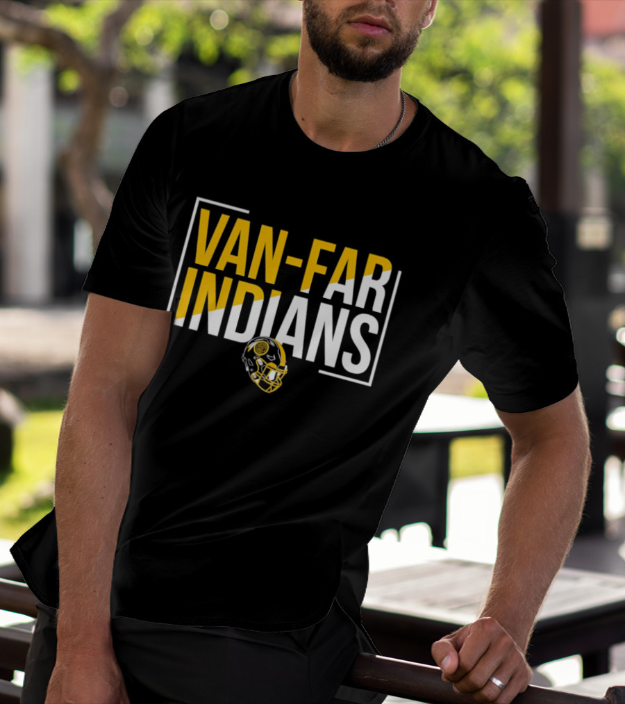 Van Far Indians Football Helmet Missouri T-Shirt