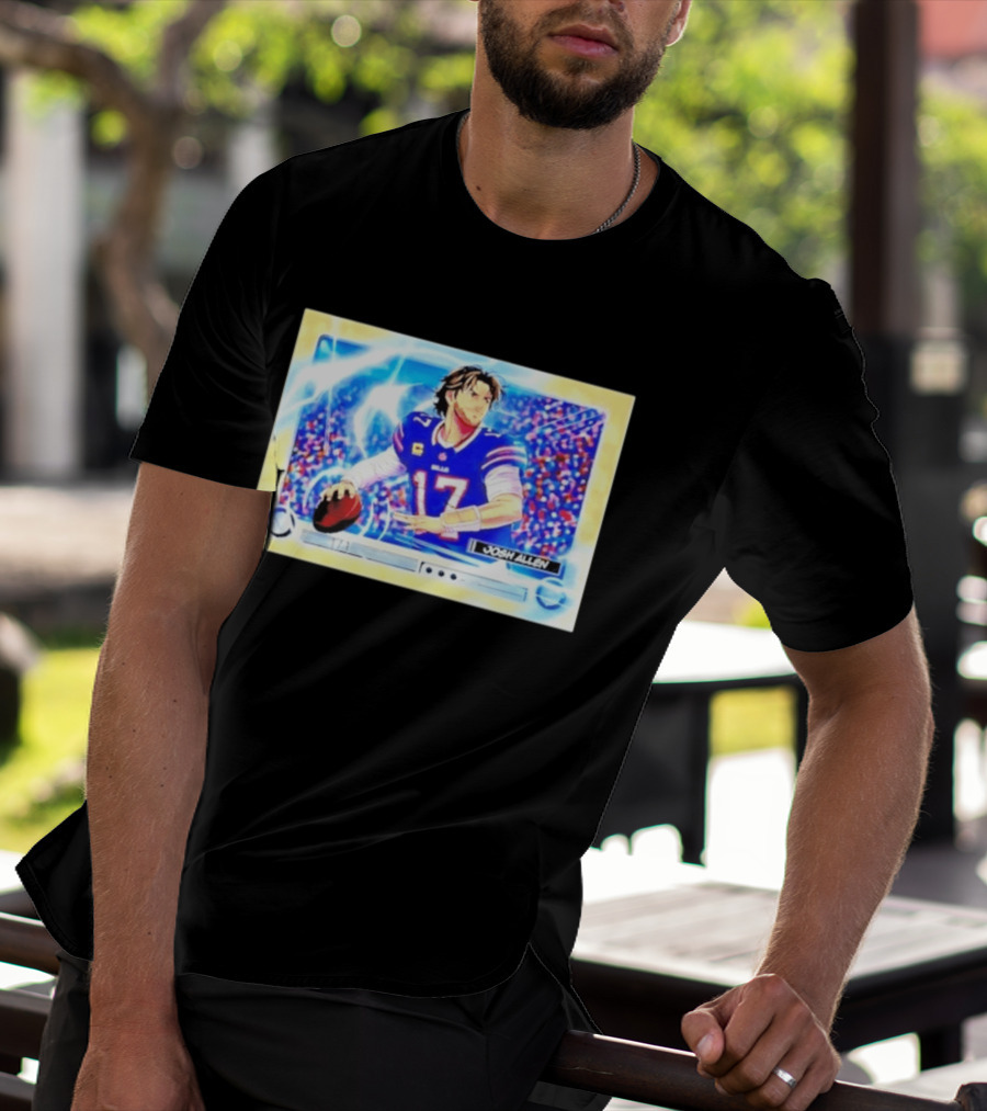 Josh Allen Buffalo Bills Anime NFL Football Quarterback 17 T-Shirt
