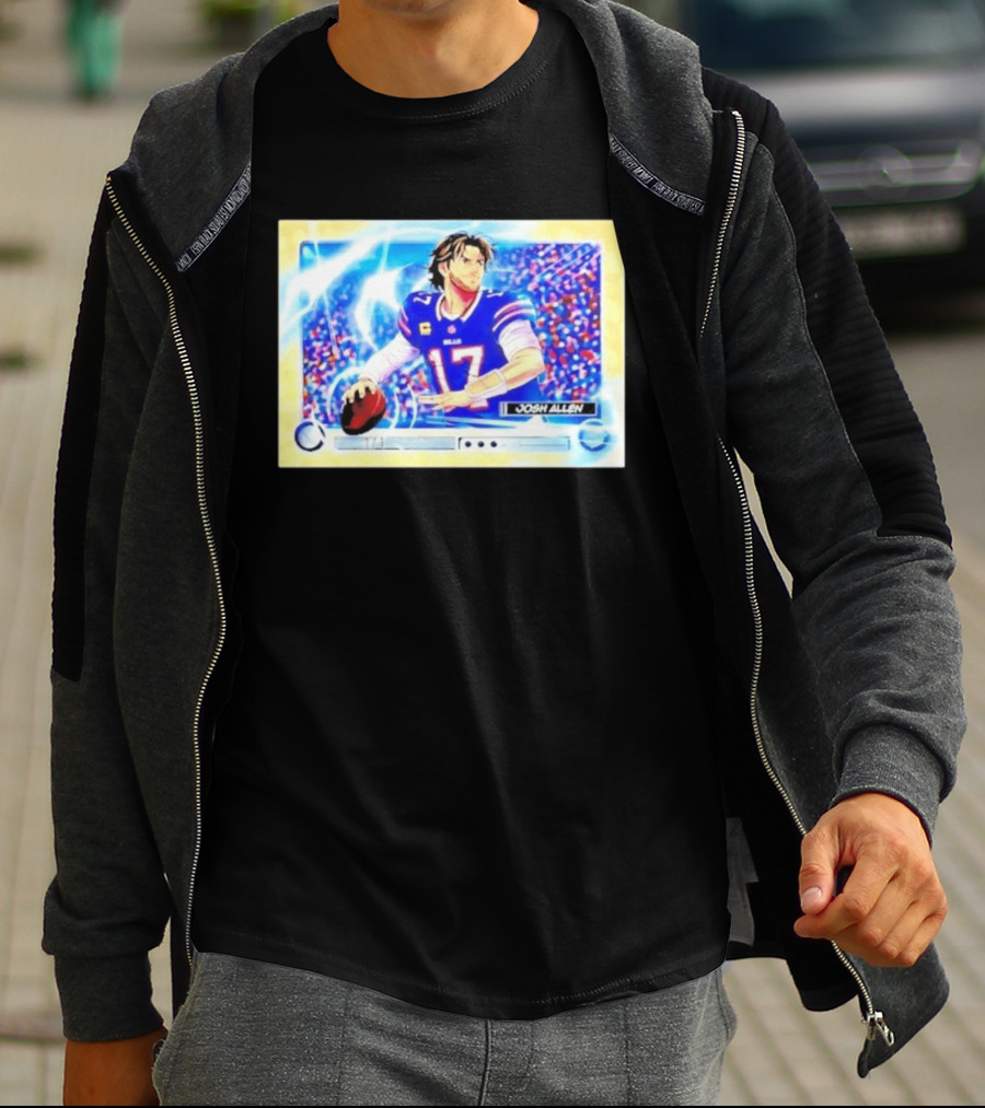 Josh Allen Buffalo Bills Anime NFL Football Quarterback 17 T-Shirt
