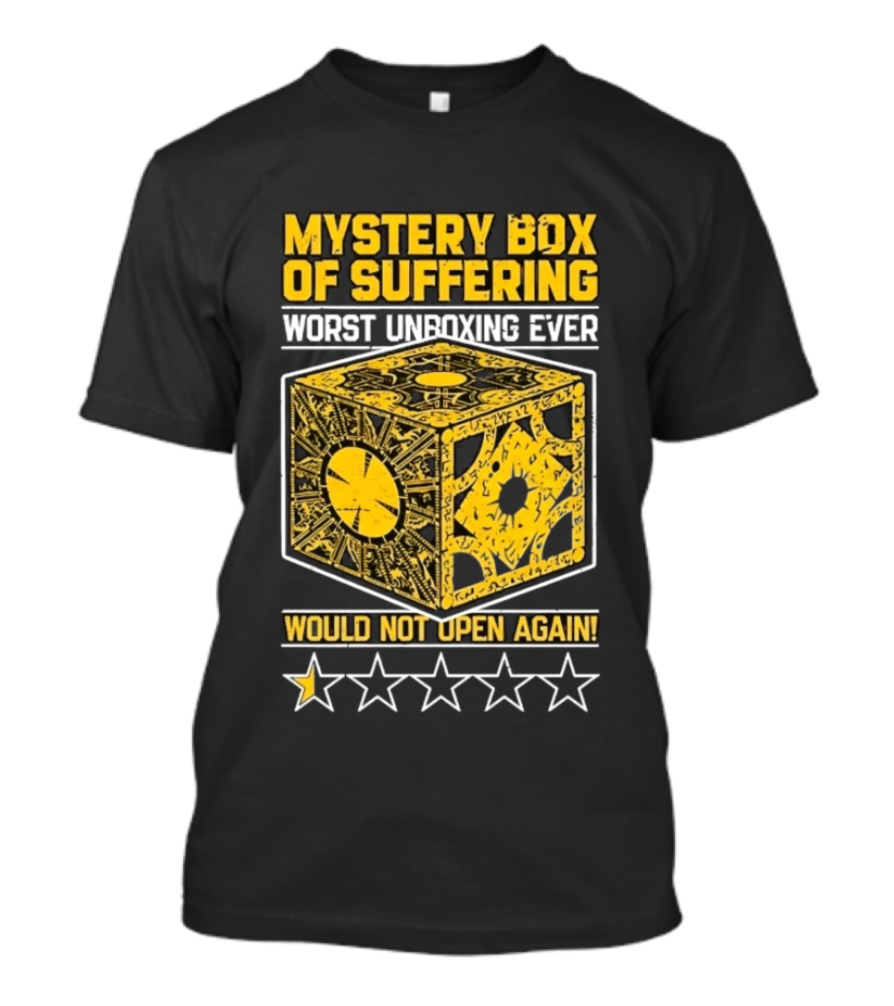 Mystery Box Of Suffering Worst Unboxing Ever Would Not Open Again Star Rating T-Shirt