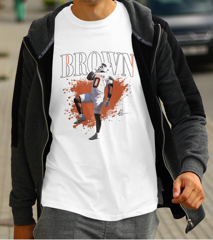 Jahleel Brown Texas Longhorns Number 0 Football Player T-Shirt