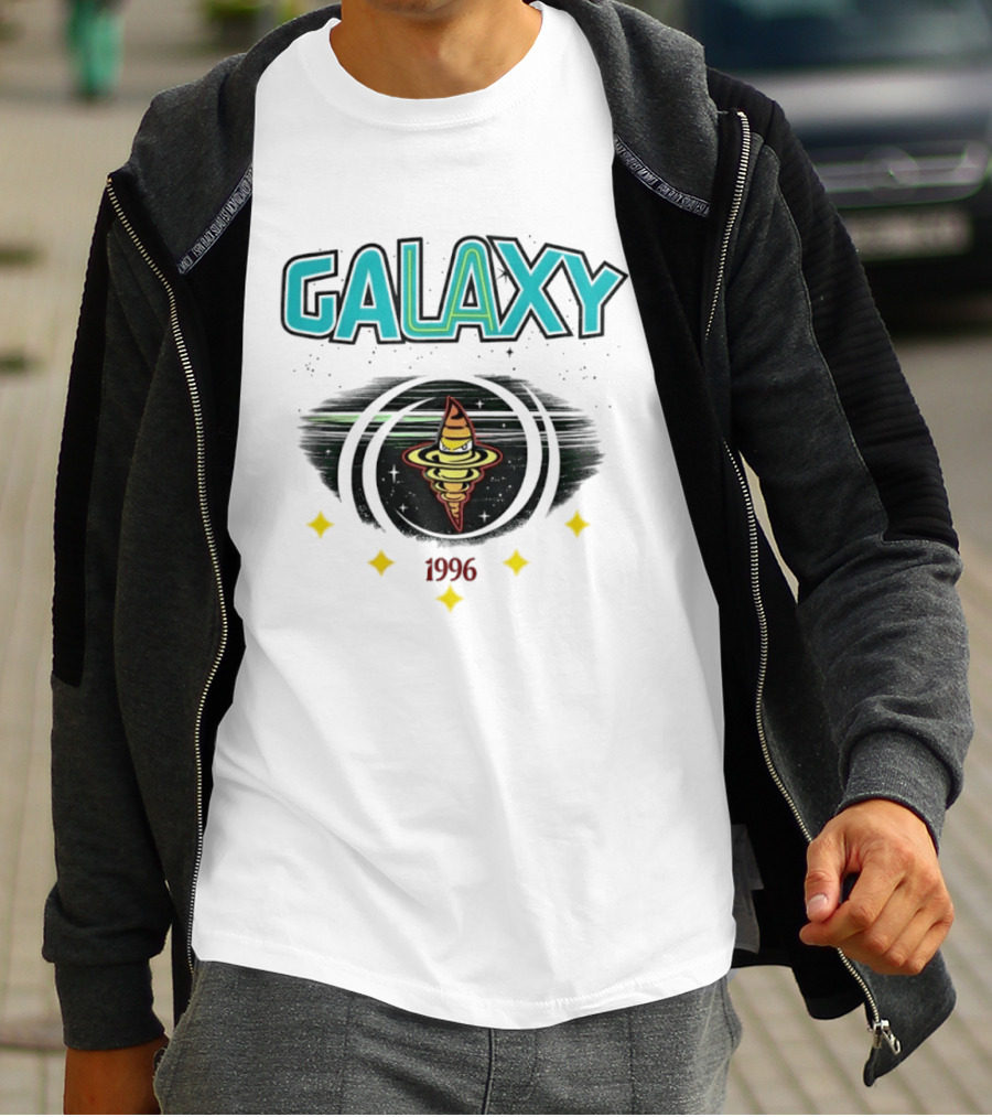 LA Galaxy M&N X Culture Kings Our LA Our Galaxy 1996 Planet Spiral T-Shirt